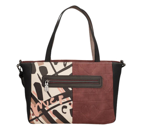 Poseta casual, dama, ANEKKE 41801-065, maro, piele ecologica